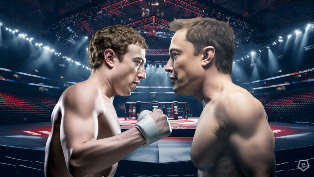 Elon Musk vs Mark Zuckerberg AI Generiertes Bild